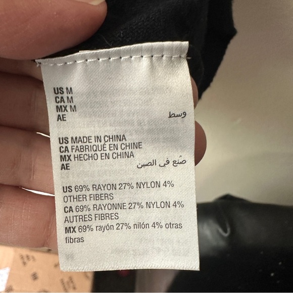 Alfani Black Poncho with Gold Stripes - Picture 6 of 6